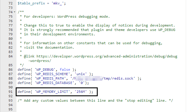 Increase WP_MEMORY_LIMIT
